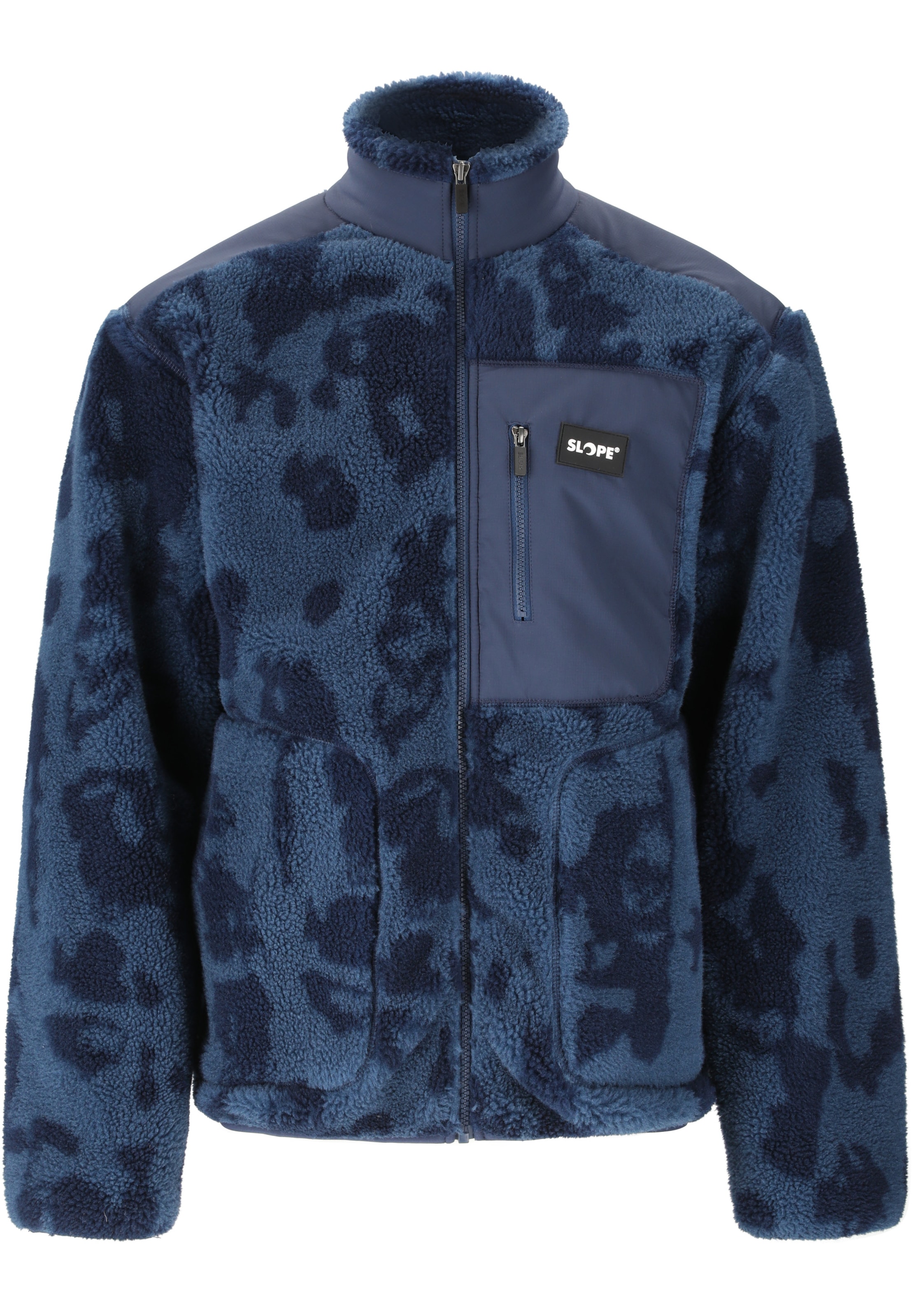 SLOPE Athletic fleece jacket 'Kendor' in Blue: front