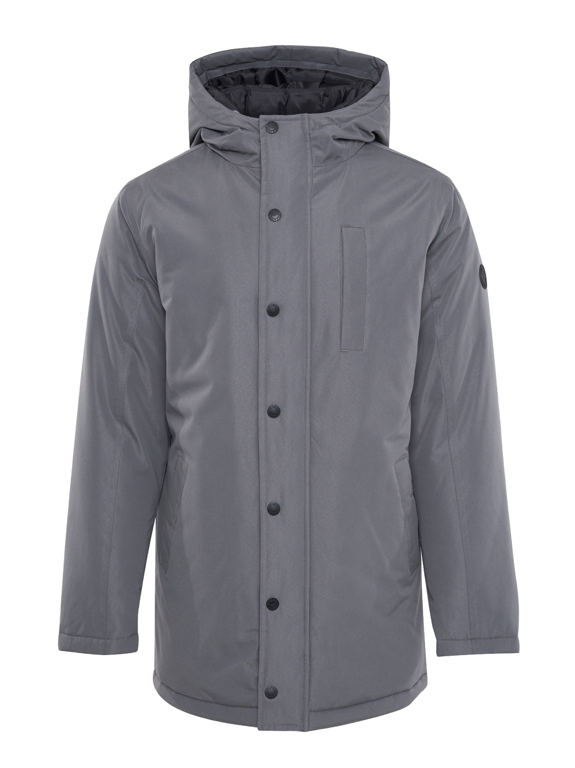 Threadbare Winterjas 'Galbraith' in Grijs: voorkant