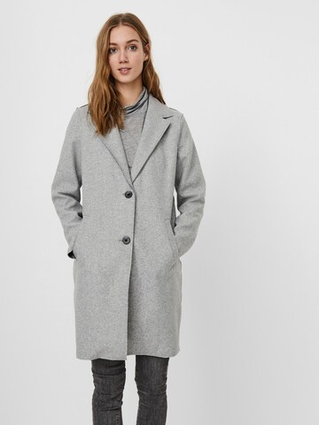 VERO MODA Between-Seasons Coat 'Paula' in Grey: front