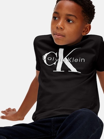Calvin Klein Kids Shirt 'CK MONO LOGO SS T-SHIRT' in Zwart