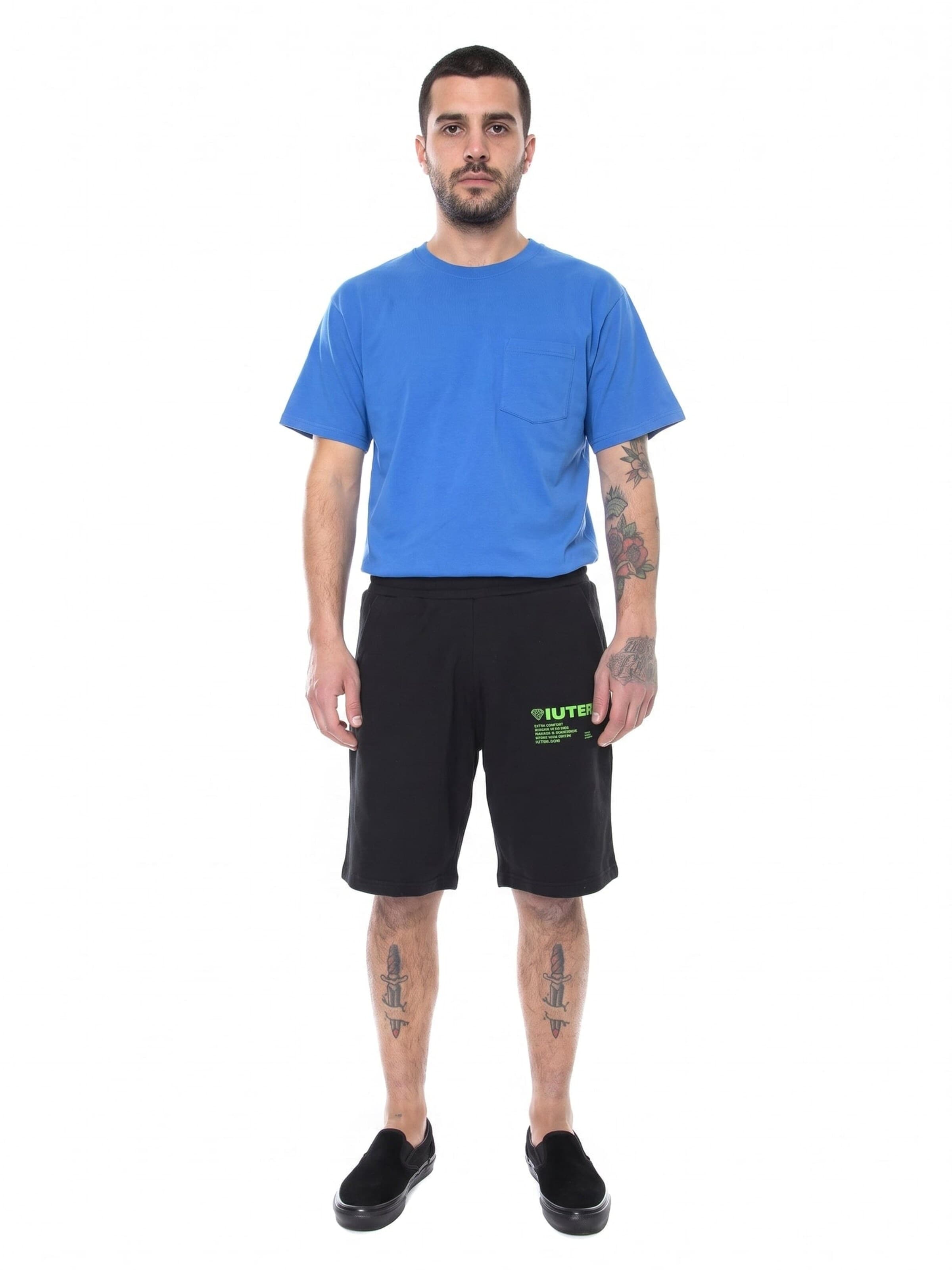 IUTER Spodnie 'Mens Info Sweat Shorts' w kolorze czarny: przód