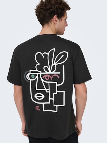 Only & Sons Koszulka 'ONSFred' w kolorze czarny: przód