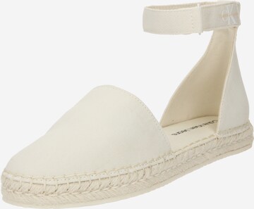 Calvin Klein Jeans Espadrilles in Wit: voorkant