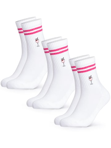 Occulto Athletic Socks 'Summer' in White: front