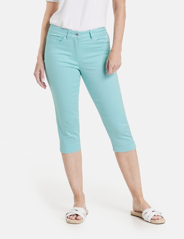 GERRY WEBER Slim fit Pants in Turquoise