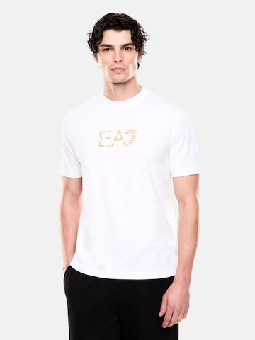 Maglietta 'EA7 EMPORIO ARMANI JERSEY T-SHIRT T-Shirt e Polo' di EA7 Emporio Armani in bianco: frontale