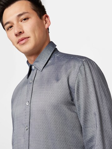 BOSS Black Regular fit Button Up Shirt 'Roger' in Blue