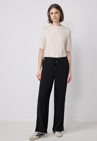 Street One Studio Wide Leg Hose in Schwarz