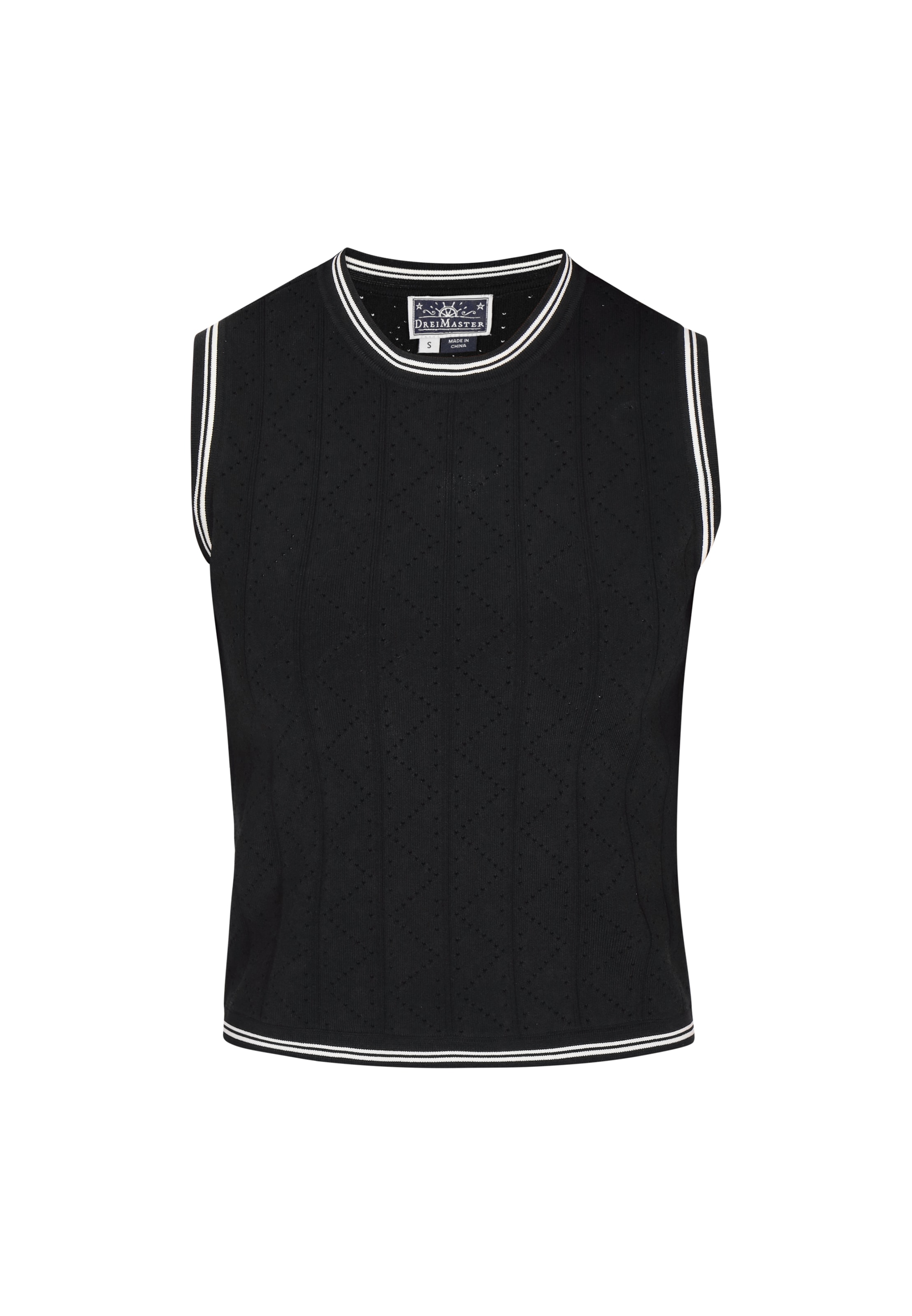 DreiMaster Maritim Kardigany 'Nautical' – černá: přední strana