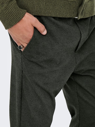 Regular Pantaloni 'LINUS' de la Only & Sons pe verde
