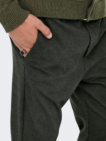 Only & Sons Regular Pants 'LINUS' in Green