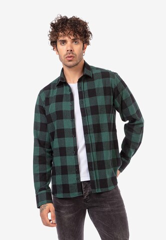 Redbridge Regular fit Button Up Shirt 'Lowestoft' in Green: front