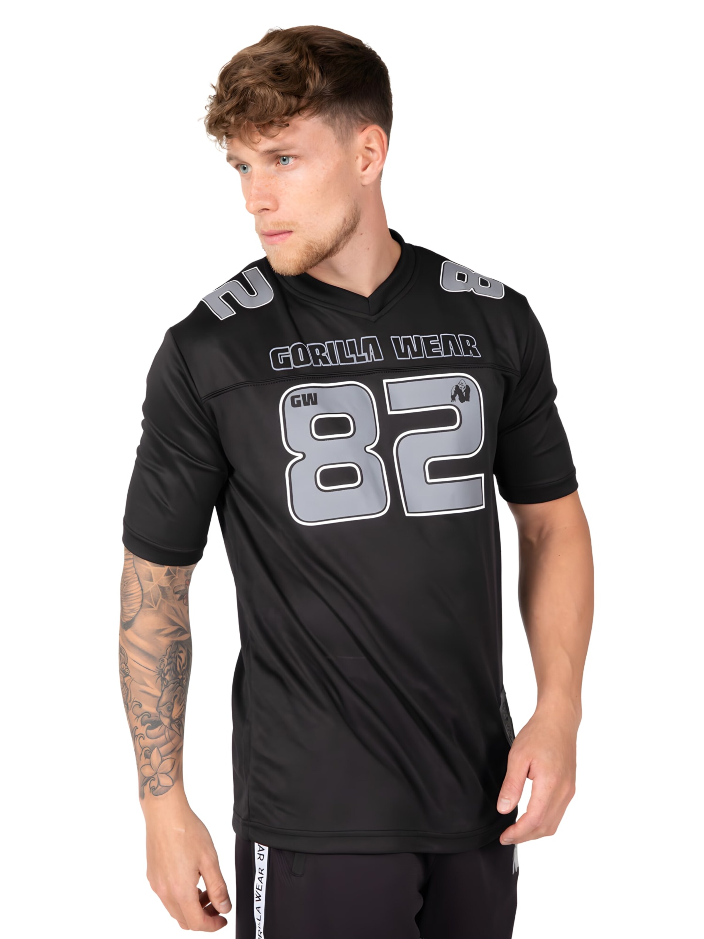 T-Shirt fonctionnel 'Fresno ' Gorilla Wear en noir : devant
