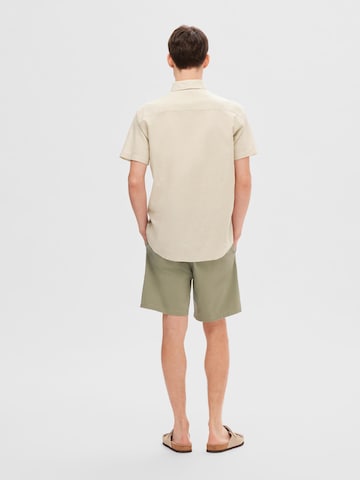 SELECTED HOMME Regular Fit Hemd in Beige