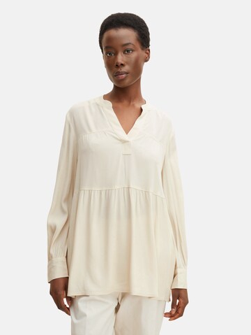 TOM TAILOR Blouse in Beige: front