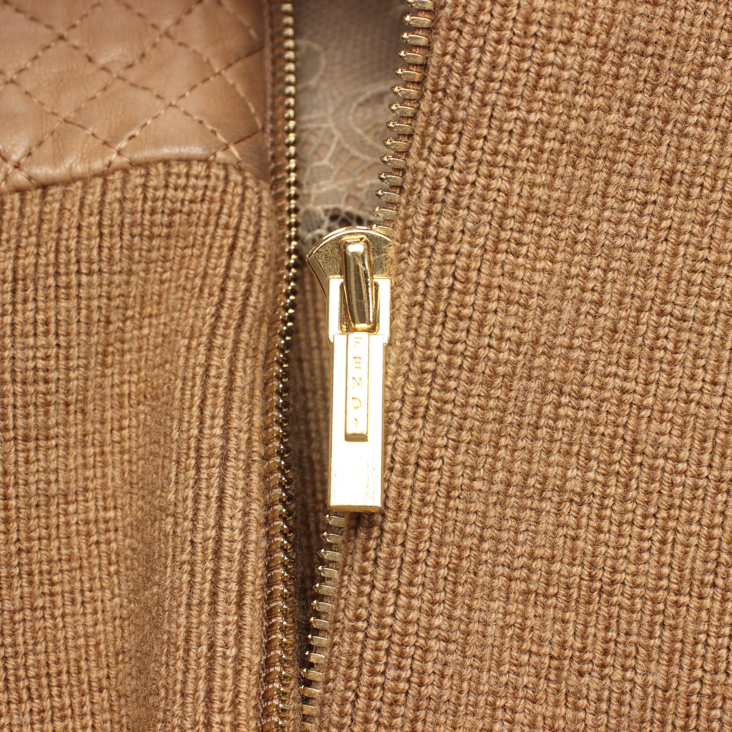 Fendi Jacket & Coat in XS in Brown