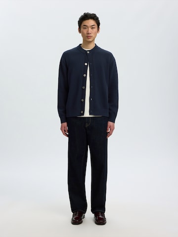 SELECTED - Casaco de malha 'SLMBRAUN' em azul