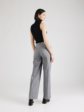 s.Oliver BLACK LABEL Wide leg Trousers with creases in Blue
