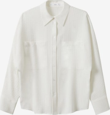 MANGO Blouse 'Mayo' in Wit: voorkant