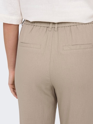 ONLY Regular Pleat-Front Pants 'CARO POPTRASH' in Beige