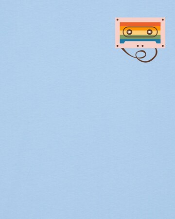 T-Shirt 'Rainbow Cassette' Watapparel en bleu