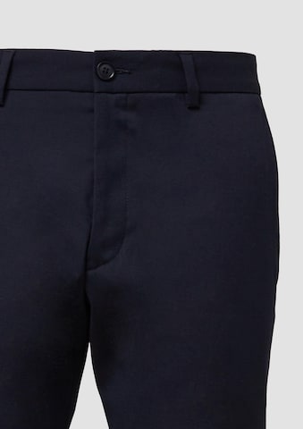 s.Oliver BLACK LABEL Slim fit Trousers with creases in Blue