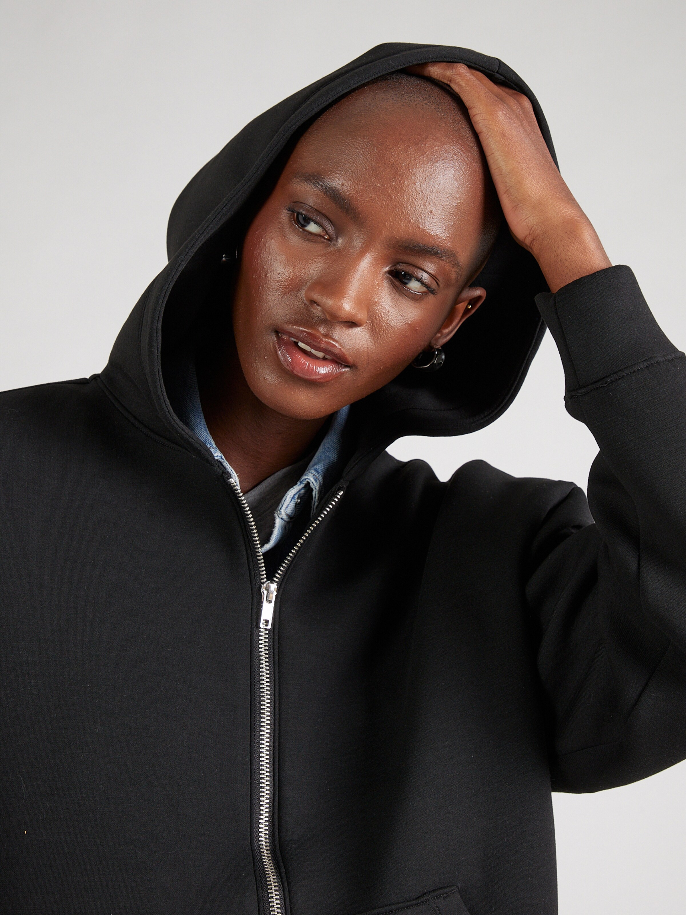 Monki black hoodie sale