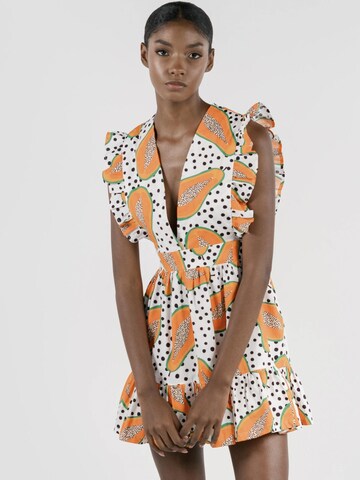 Pineapples Don't Have Sleeves Mekko 'Pepa Papaya' värissä valkoinen