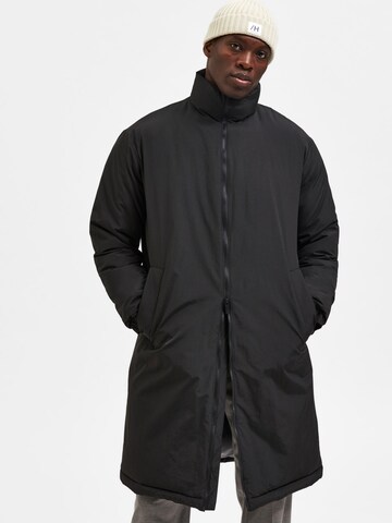 SELECTED HOMME Between-seasons coat 'Titan' in Black