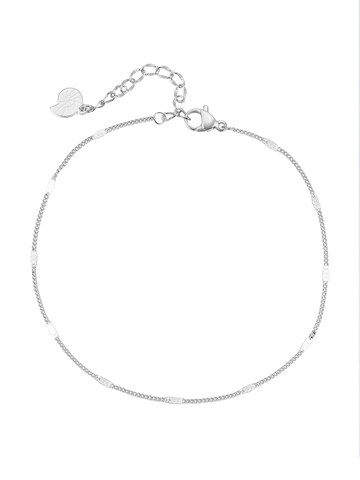 Hey Happiness Fußschmuck 'Flat Links' in Silber: Vorderseite