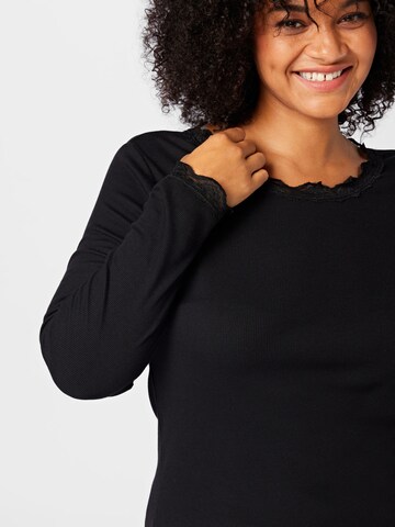 Fransa Curve Shirt in Schwarz