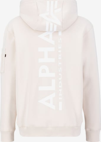 ALPHA INDUSTRIES Sweatshirt 'Backprint' in Weiß: Vorderseite