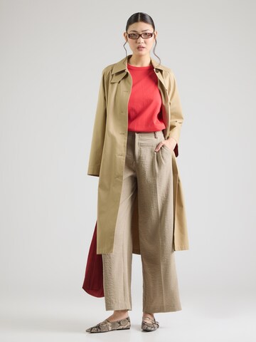 JDY Bő szár Élére vasalt nadrágok 'JDYRIiver' - bézs