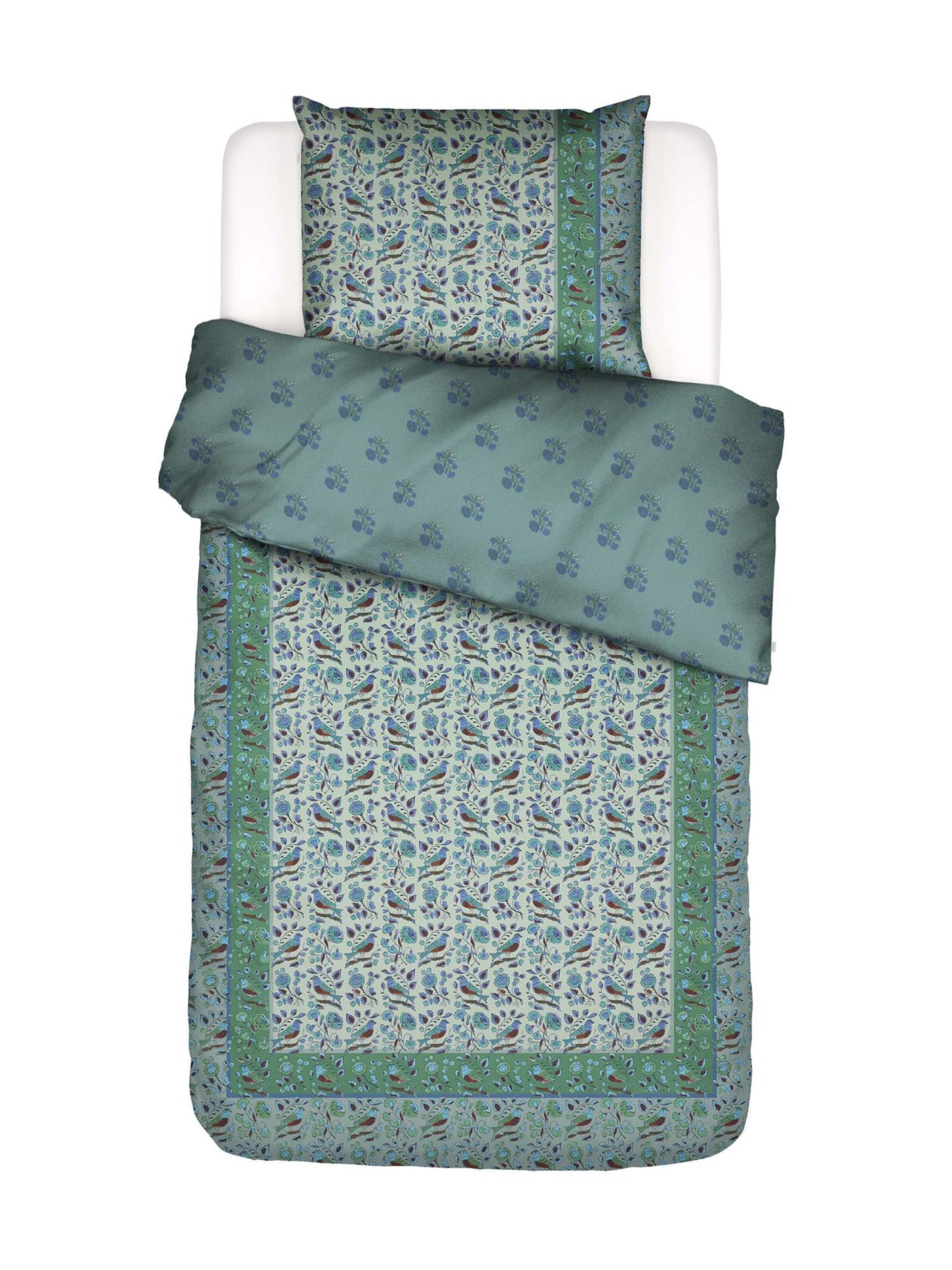 ESSENZA Duvet Cover 'Valeria' in Green: front