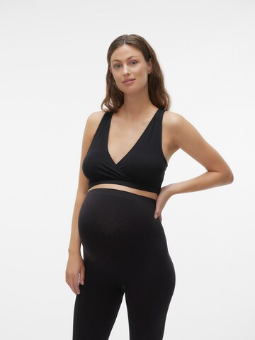 Bustino Reggiseno da allattamento di MAMALICIOUS in nero: frontale