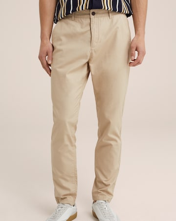 WE Fashion Tapered Broek in Beige: voorkant