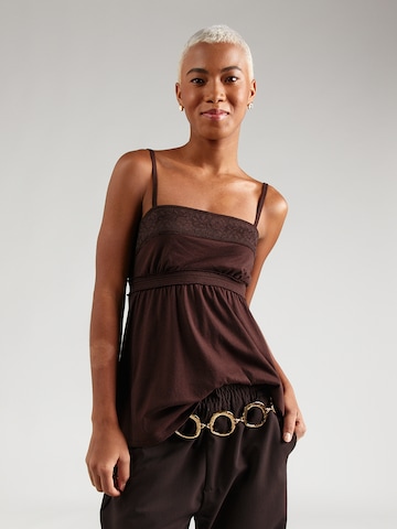 HOLLISTER Τοπ σε καφέ: μπροστά