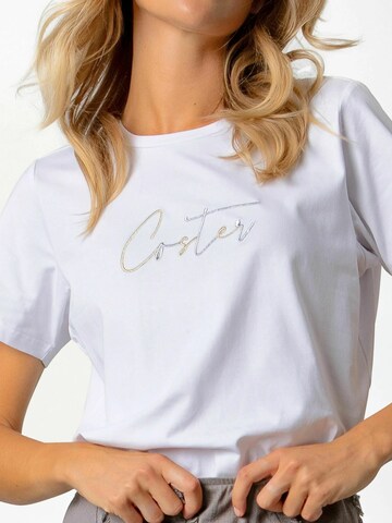 Top ' T ' di Coster Copenhagen in bianco: frontale