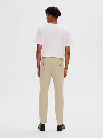 Coupe slim Pantalon chino SELECTED HOMME en beige