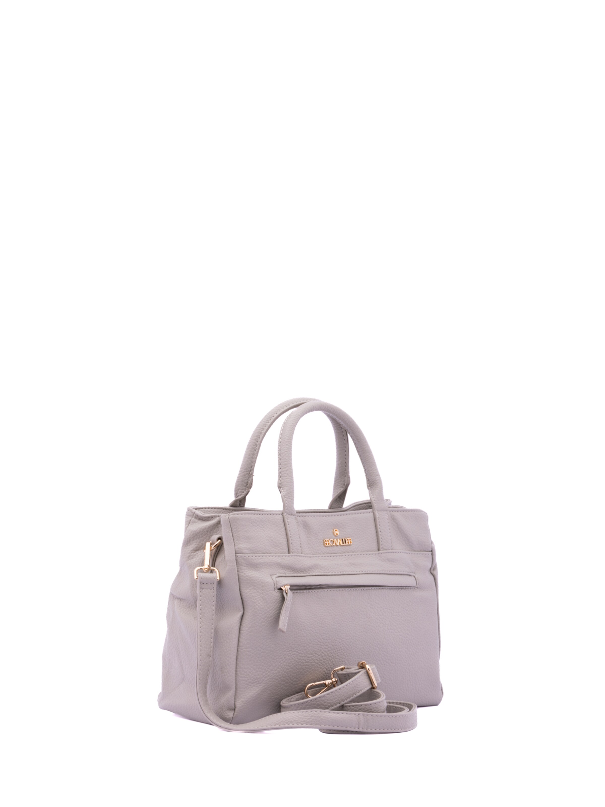 Borsa a mano 'Borsa a Mano Donna B Cavalli Ecopelle Zip - 30x22x10 cm' di B. Cavalli in grigio