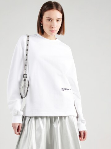 Felpa di KARL LAGERFELD JEANS in bianco: frontale