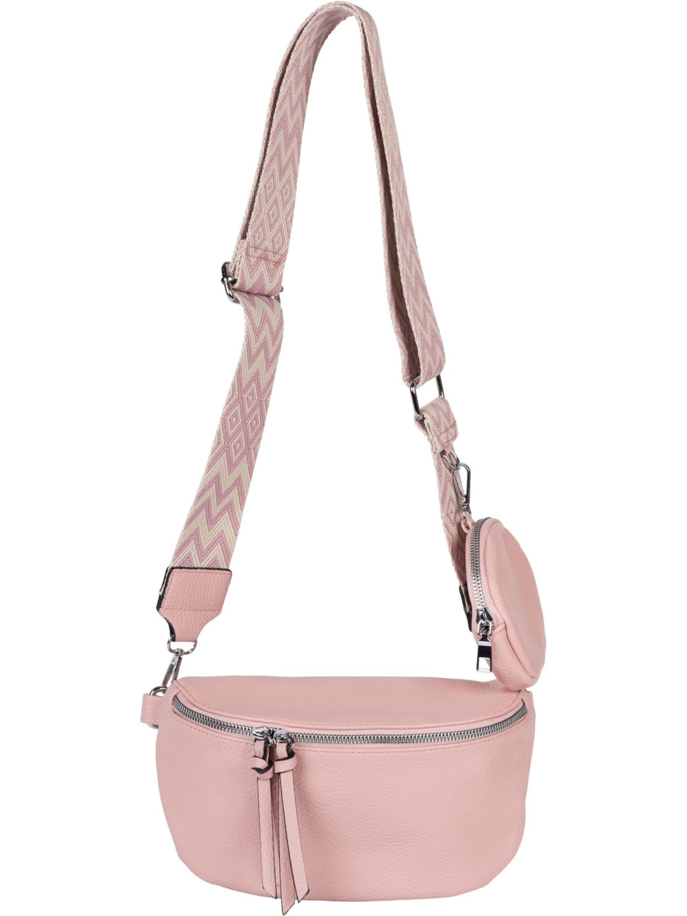 styleBREAKER Crossbody bag '2-Teiliges Set Halbmond Crossbody Bag' in Pink: front