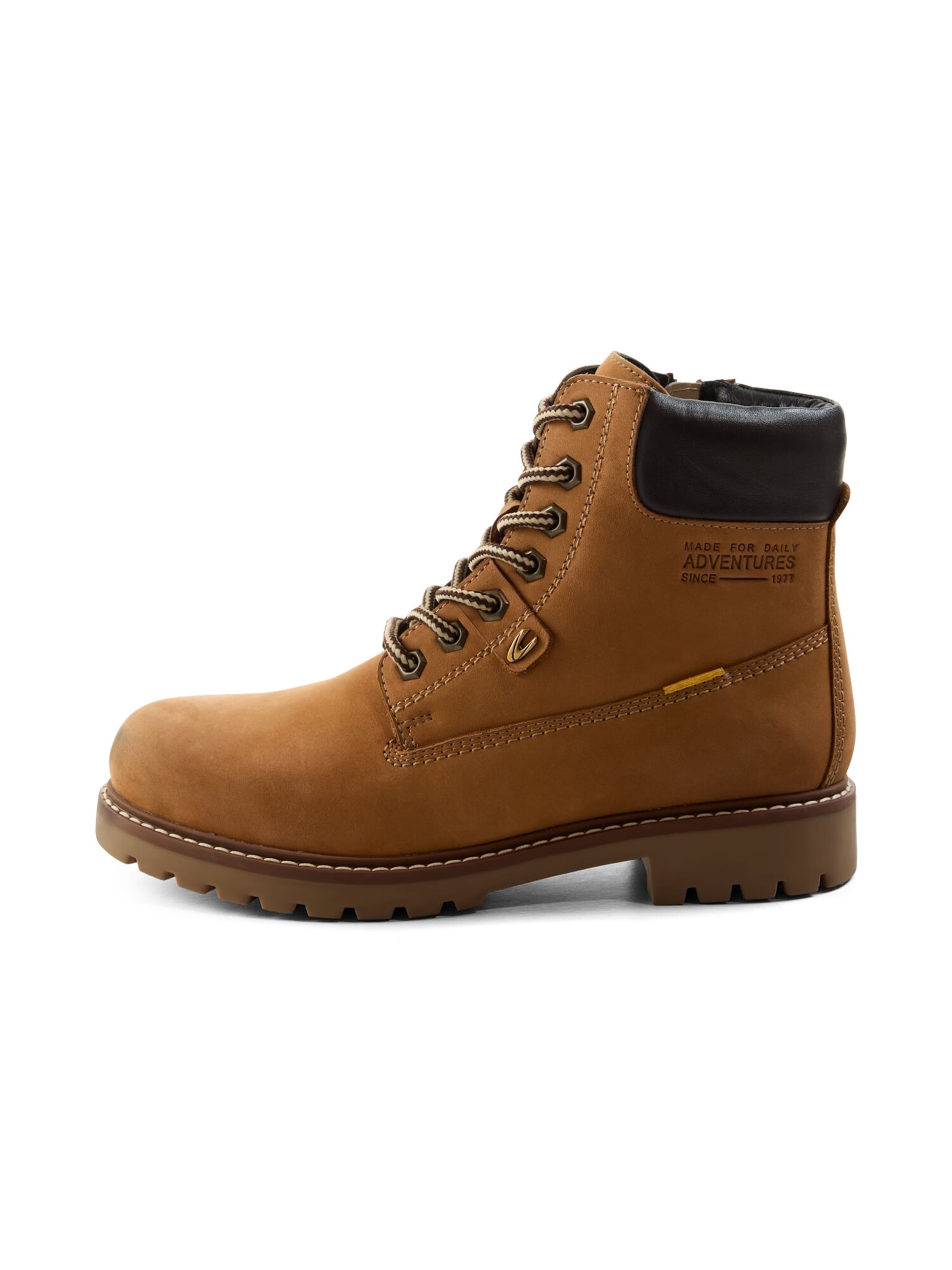 CAMEL ACTIVE Schnürboot mit seitlichem Reißverschluss in Braun: Vorderseite