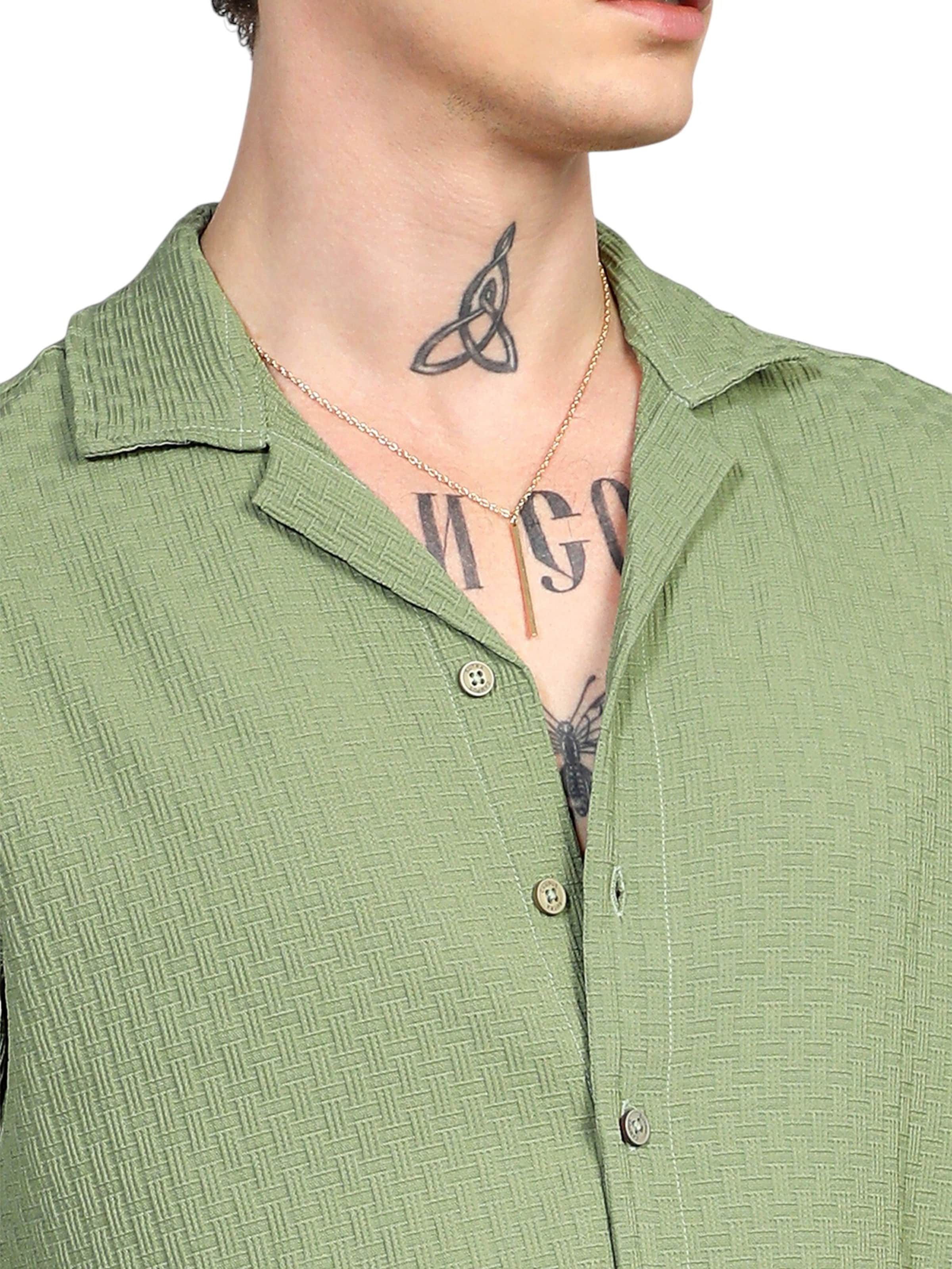 Coupe regular Chemise 'Talullah' Campus Sutra en vert