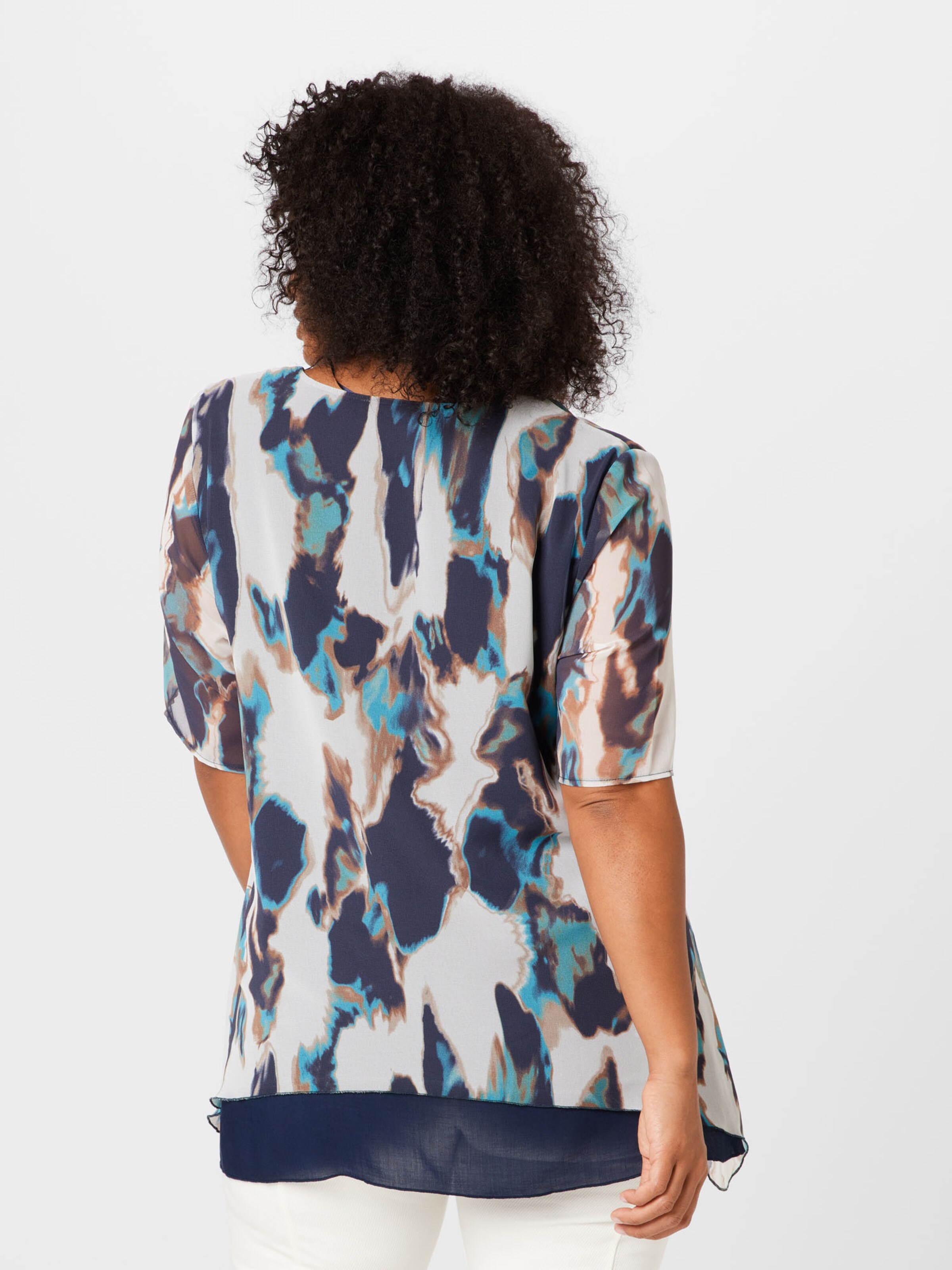 Frauen Große Größen SAMOON Bluse in Navy - LN43929 Frauen Große Größen SAMOON Bluse in Navy - LN43929