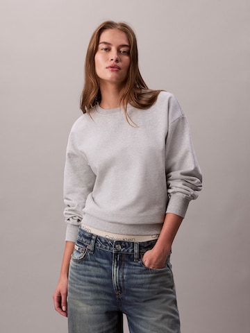 Calvin Klein Jeans Sweatshirt in Grijs: voorkant