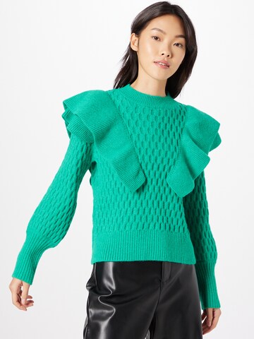 Warehouse Sweater 'Honeycomb' in Green: front