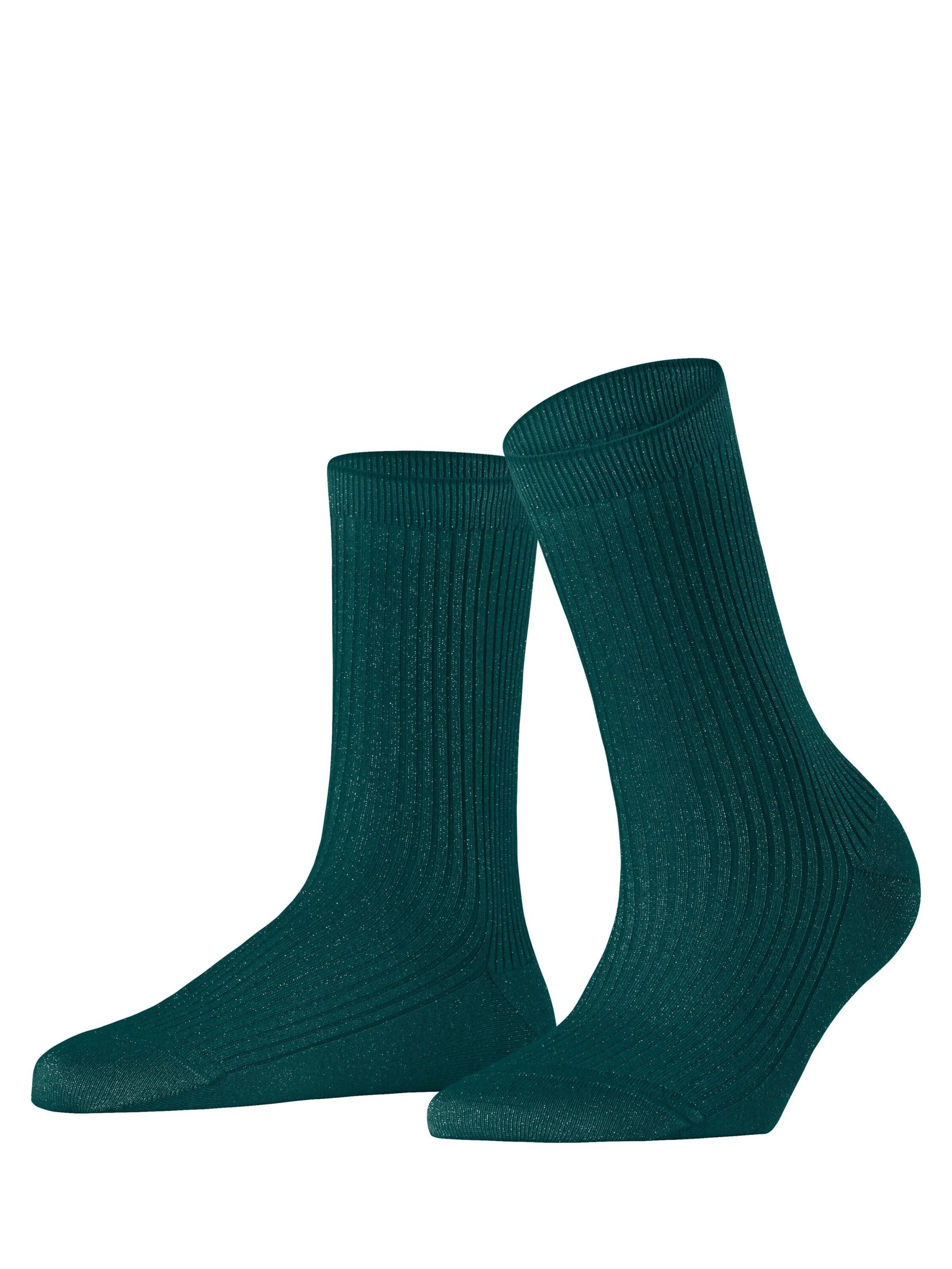 FALKE Socken 'Shiny Rib'‌‌‌‌‌‌ in Grün: Vorderseite