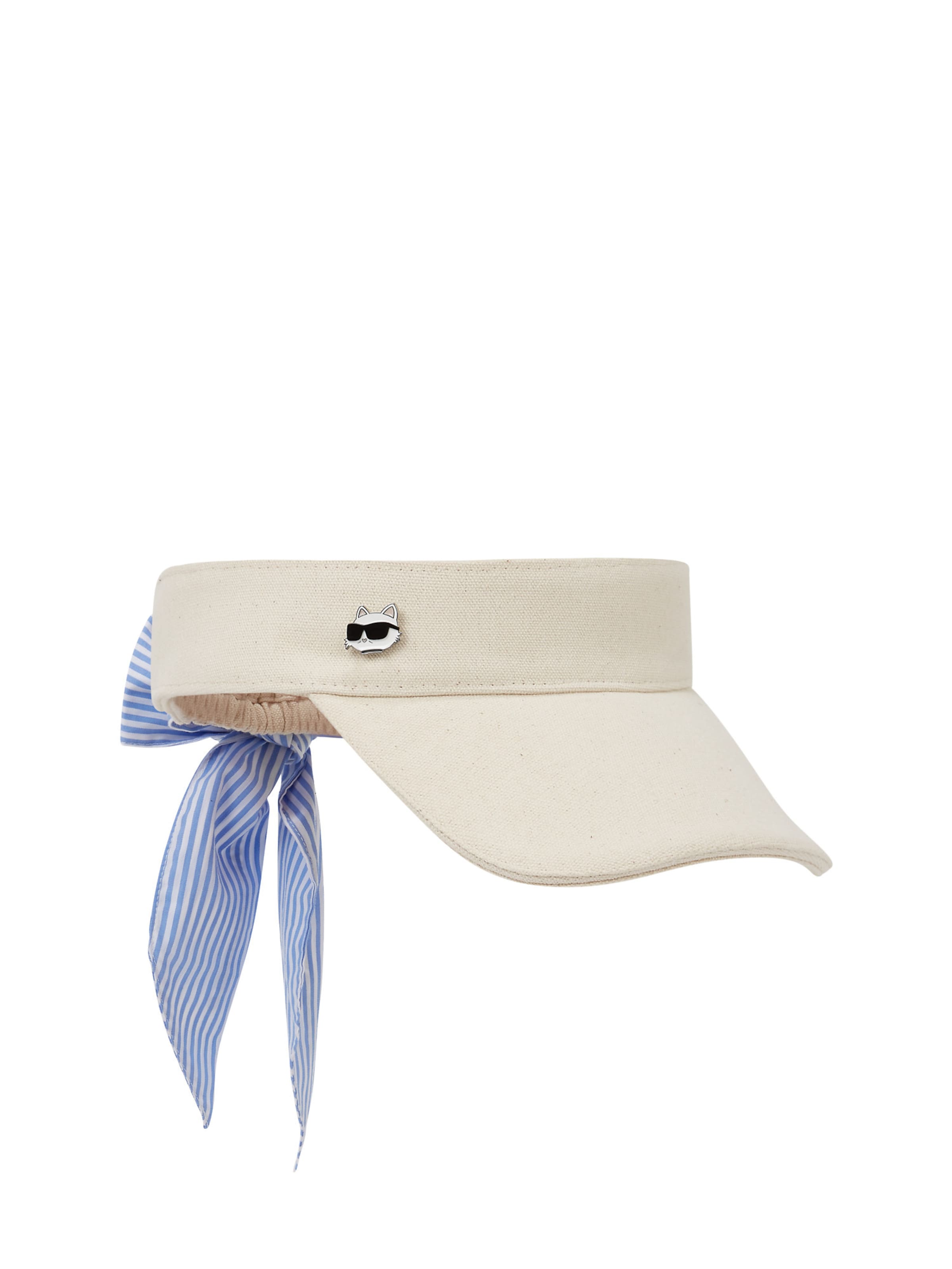 Karl Lagerfeld Шапка с козирка в бежово: отпред