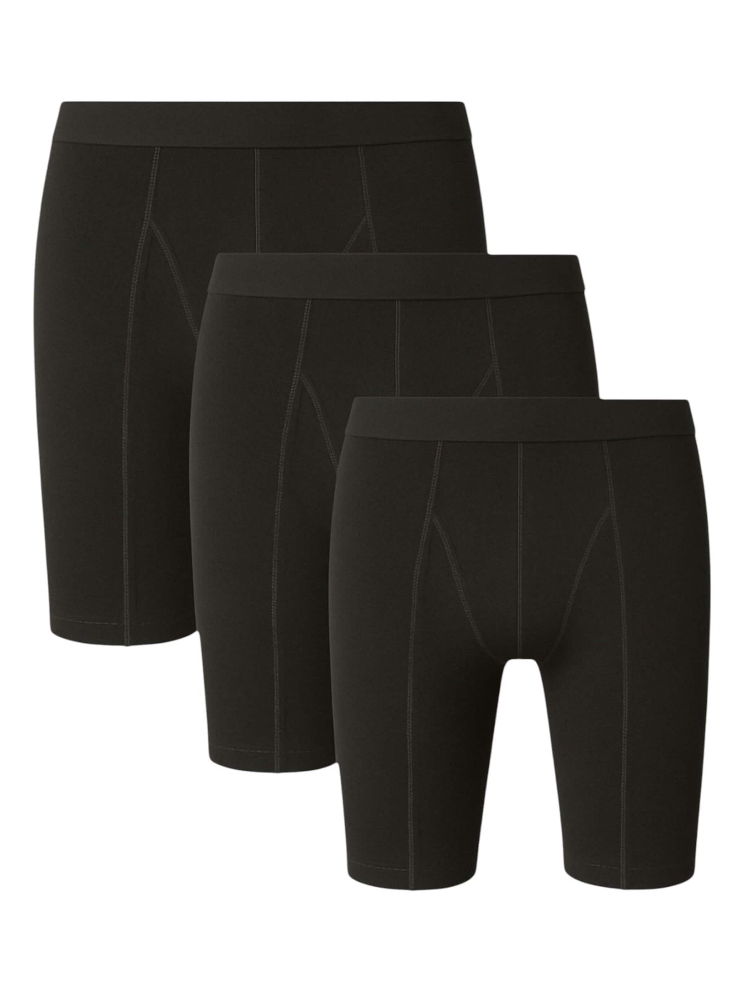 Boxers 'FlexLong' fashionshowcase en noir : devant